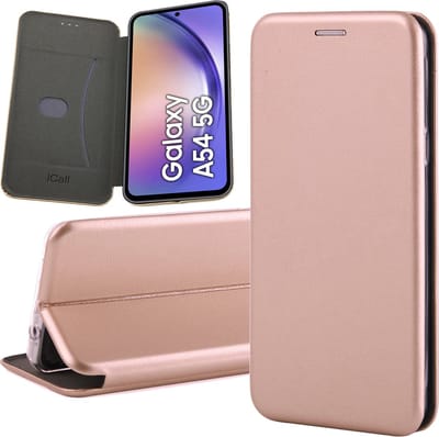 Hoesje geschikt voor Samsung Galaxy A54 - Book Case Kunstleer ThinShield Roségoud