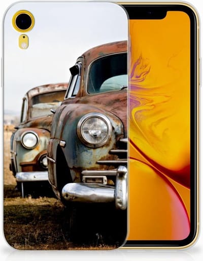 Apple iPhone Xr Siliconen Hoesje met foto Vintage Auto