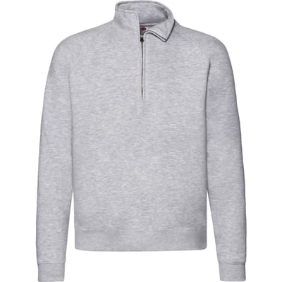 Fruit of the Loom Heren Premium Sweatshirt met Ritssluiting (Heide Grijs)