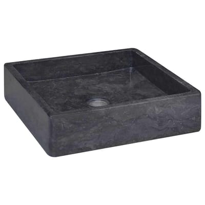 vidaXL - Gootsteen - 40x40x10 - cm - marmer - zwart