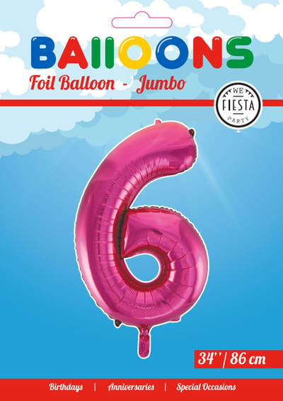 Folieballon 34" nmr. 6 - Roze