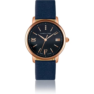 Lederen horloge voor vrouwen Isabella Ford Aurora