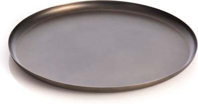 XLBoom Bao Tray Medium Ø 30cm Soft Black - Design serveerschaal van roestvrij staal - Verkrijgbaar in Soft Black | Matt Black | Soft Copper | Red | Green - Luxe dienblad voor tafel & interieur