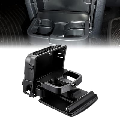 SnelShoppen - Achterste Armsteun Drinkbekerhouder voor VW EOS, Golf V, Golf VI, Jetta III - Zwart, Handig voor Auto, Perfect voor Reizen, 1 stuk