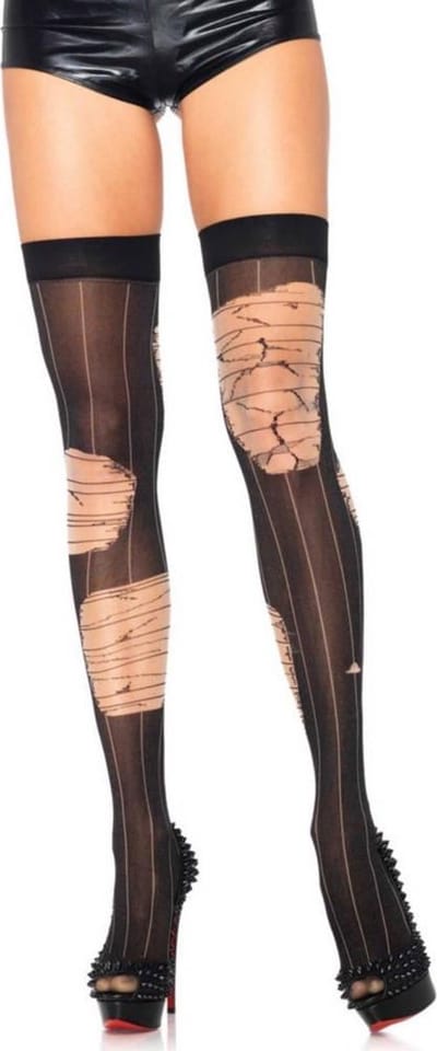 Leg Avenue Panty Striped Zwart