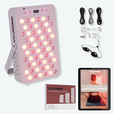 Rood Licht Therapie Lamp - Vitalwave VT300 - 660 & 850 nm Rood en nabij infraroodlamp - 300 Watt Rood licht lamp - Rood licht paneel voor huid en herstel - Rood en nabij infraroodpaneel