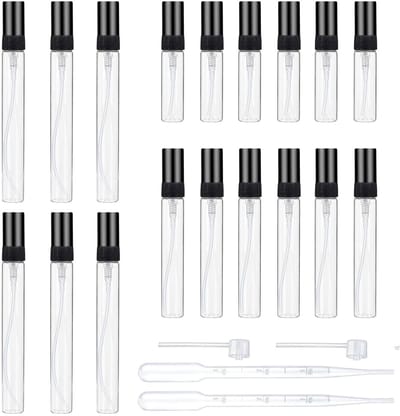 Allecto - Parfumverstuivers - Navulbare Spuitflessen - Glas en Kunststof - Mini Formaten - Ideaal voor Reizen - Set van 22 Flesjes