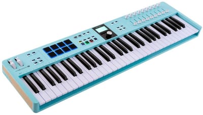 Arturia KeyLab Essential mk3 61 Aquamarine MIDI controller met 61 toetsen, pads en DAW-integratie