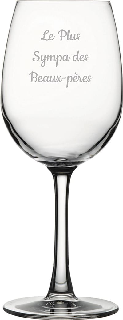Witte wijnglas gegraveerd - 36cl - Le Plus Sympa des Beaux-pères