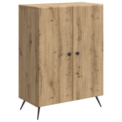 vidaXL - Dressoir - Artisanaal - eiken - 66 - x - 34,5 - x - 90 - cm - Bewerkt - hout