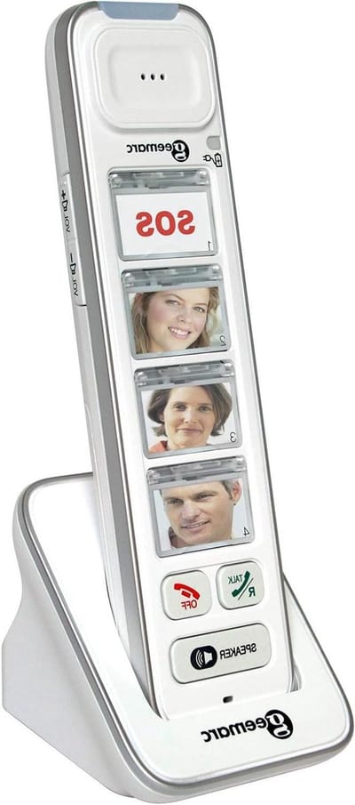 Extra Telefoonhoorn - Draadloze Handset - Ouderen Bellen - Vier Fototoetsen - 75dB Beltoon - Wit