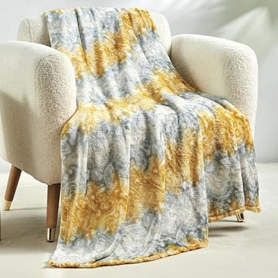 Lichtgewicht bedrukte deken - ultrazacht en gezellig voor elk seizoen - perfecte decoratieve plaid voor loungen, 127 x 152 cm