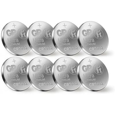 GP Ultra Lithium coin cell CR2032, 8-pack