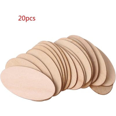 10/20/30 stuks Ovale Blanco Houten Schijven Chips Onvoltooide Uitsparing Naamkaartjes DIY Scrapbooking Kunst Handwerk Projecten Decoratie