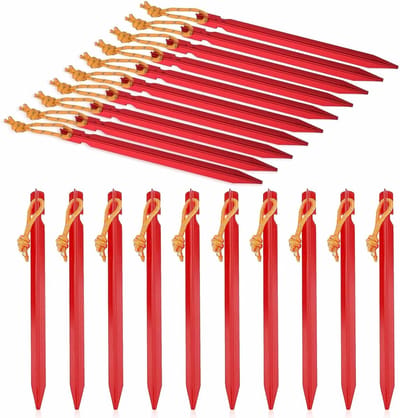 Sterke metalen tentpinnen van 18 cm - Set van 20 voor kamperen, wandelen, en buitenactiviteiten