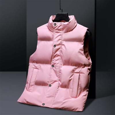 Lege versie plus katoenen vest voor de herfst en winter, herenvest met opstaande kraag, grote maat, effen kleur, jasje voor koppels, paardenclip, dames 8XL white