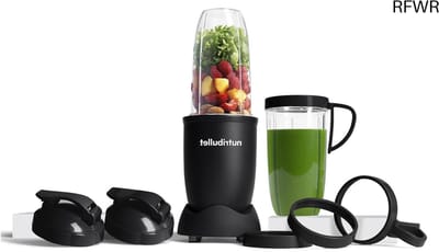 RFWR® Multifunctionele Blender 900W - Elektrische Smoothiemaker met 900ml en 710ml Beker