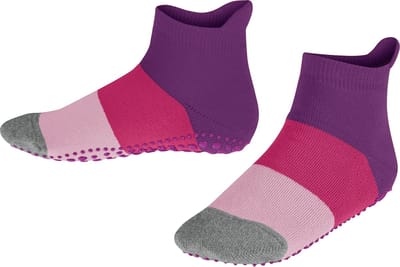 FALKE Colour Block Noppen op de zool katoen huissokken kinderen blauw - maat 23-26