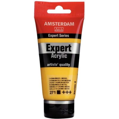 Peinture acrylique - Royal Talens - AMSTERDAM EXPERT - 75ml - Jaune Cadmium Moyen - Mat jaune