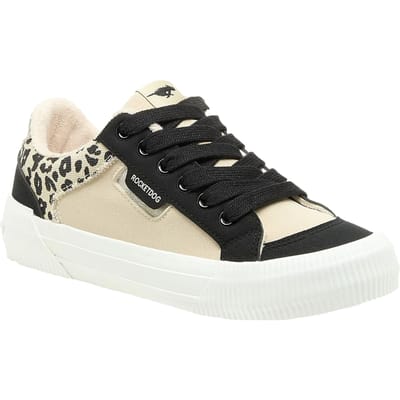 Rocket Dog Dames/Dames Cheery Colour Block Faux Suede Trainers (Zwart/Natuurlijk)
