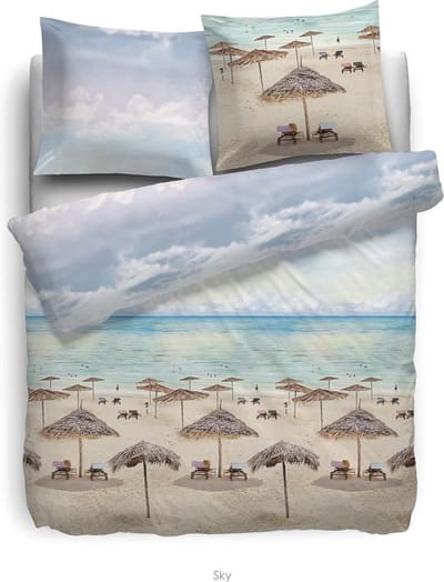 HNL Pure Cotton Sky Dekbedovertrek - Lits-jumeaux - 240x200/220 cm -Blauw