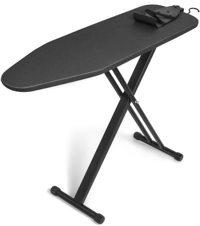 Dailygoods- Strijkplank 110 x 34 cm - Verstelbaar - IJzeren Houder - 360 Graden Draaibaar - Zwart - Ultiem Gemak - Strijktafel