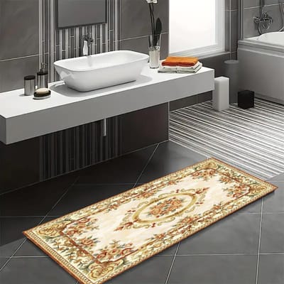 Europese Sofa Retro Tapijt Huis Badkamer Doucheruimte Vuilafstotend en Gemakkelijk te Onderhouden Lange Absorberende Voetmat 40*60cm