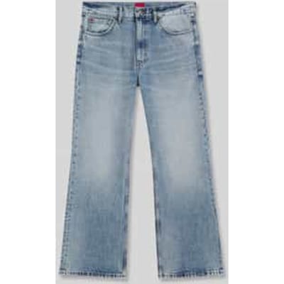 tapered fit jeans van puur katoen in 5-pocketmodel