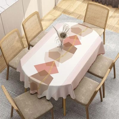 Ovale eettafelhoes waterdicht oliebestendig wasvrij brandwerend PVC-afdekdoek NIEUW opvouwbaar tafelkleed voor huishoudelijk gebruik 100x160cm