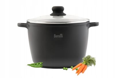 Doppen Aluminium Pan 24 cm, 6,1L - Antiaanbaklaag, Inclusief Deksel