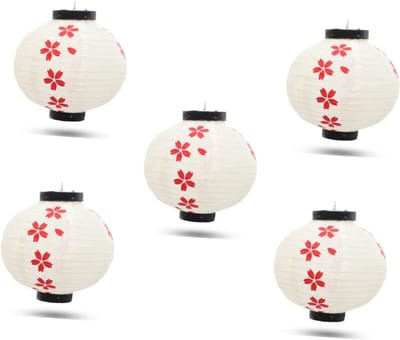 Bloesem Lantaarns - Decoratieve Lampen - Feestelijke Sfeer - Zachte Stof - 30cm Hoog - Verschillende Kleuren