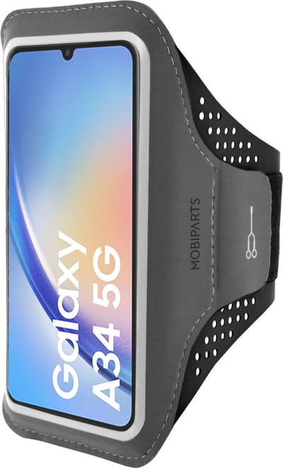 Mobiparts Comfort Fit Sport Belt geschikt voor Samsung Galaxy A34 5G - Zwart