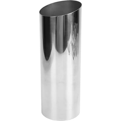 Vase Cylindrique Couleur Argent Acier Inoxydable Bouche Biseautée Vase à Fleurs Moderne pour Ornement de Bureau white