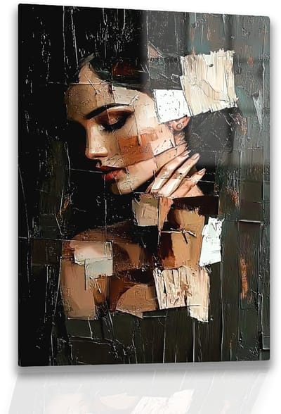 Portret wanddecoratie - Plexiglas - Kunst op acrylaat - 100x150 cm