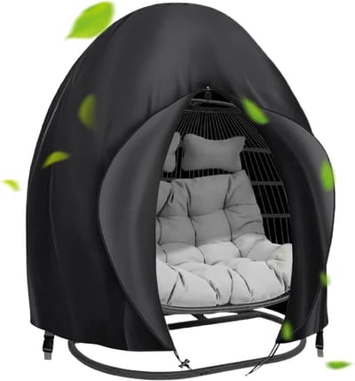 Stoelhoes Dubbel - Beschermhoes Tuinstoel - Tuinmeubilair Beschermen - Waterdicht UV Bestendig - 228x180 cm - Zwart