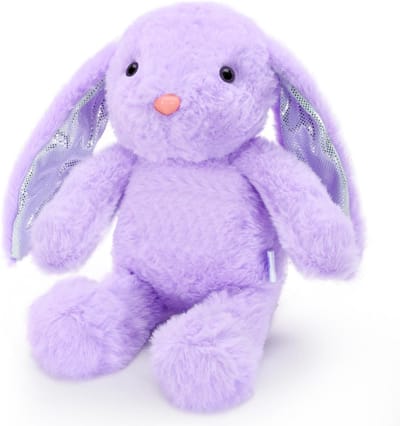 Paashaas Knuffel - Paasmand Konijn - Paascadeau Geven - Zacht Pluche Materiaal - 1 Aantal - Paars
