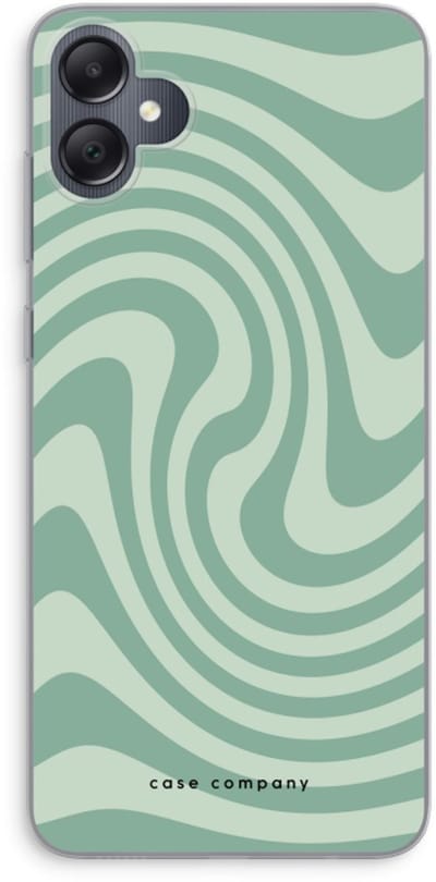 Case Company® - Hoesje geschikt voor Samsung Galaxy A05 hoesje - Swirl Groen - Soft Cover Telefoonhoesje - Bescherming aan alle Kanten en Schermrand
