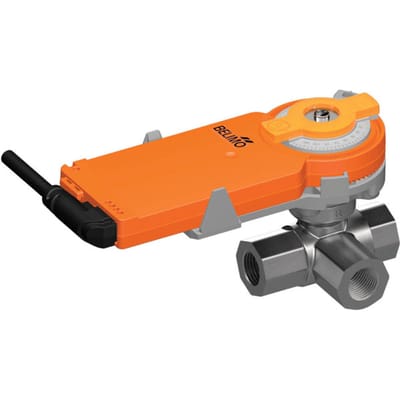 Belimo 3-Weg Regelklep Rp1/2 Kvs1.6 24VAC/DC 75s 2-10V 2Nm IP54 R3015-1P6-S1/KR24-SR