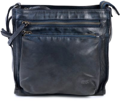 Bear Design Medium Crossbodytas / Schoudertas Dames - Leer - Davita - Blauw