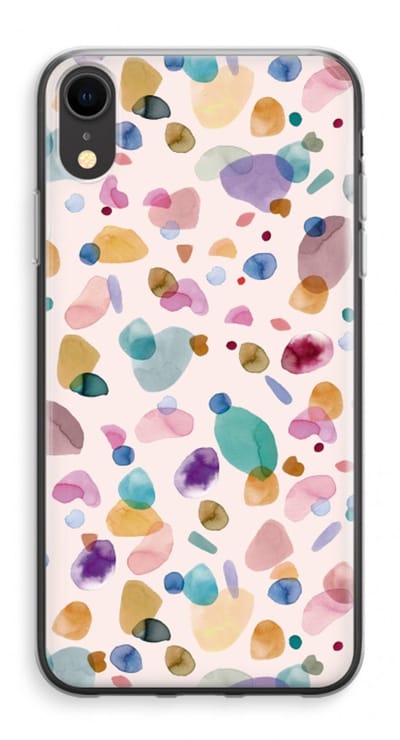 Case Company® - Hoesje geschikt voor iPhone XR hoesje - Terrazzo Memphis - Soft Cover Telefoonhoesje - Bescherming aan alle Kanten en Schermrand