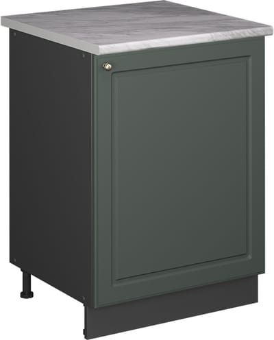 Vicco Keukenonderkast Fame-Line, Groen-Goud Landhuis/Antraciet, 60 cm 1 deur met werkblad