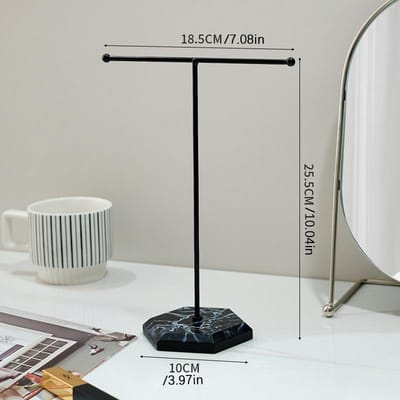 Présentoir en T pour colliers, boucles d'oreilles, base amovible en panneau de densité, pour la maison, le bureau, les bracelets, les bijoux, décoration