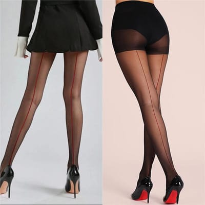 Kave Achternaad Transparante Panty Hoge Taille Zwarte Kousen Slanke Leggings Kousen Rood Lien Doorzichtig Anti-Haak Zijde Panty Strak 70-75kg brown