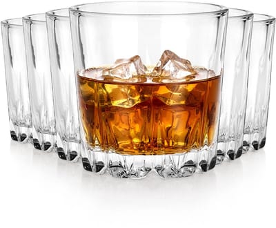 Whiskey Glazen 280 ml 6 stuks - Glas - Set - Waterglazen - Drinkglazen