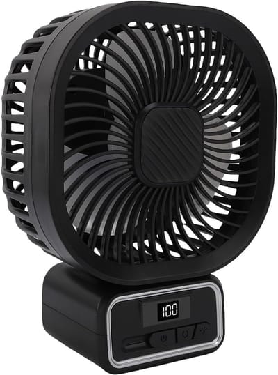Kinderwagen Ventilator - Draagbare Koeler - Frisse Lucht - Flexibel Statief - 5000 mAh Batterij - Zwart
