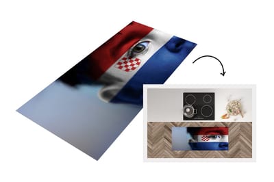 Keukenloper - Loper keuken - Vlag van Kroatië - 120x50 cm - Keukenloper vinyl