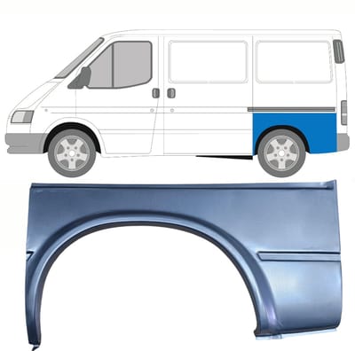 Reparatiepaneel achterspatbord voor Ford Transit 1986-2000 / Links