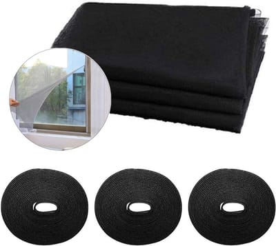 Set van 3 Vliegenhorren voor Ramen, 150 cm x 200 cm, Inclusief Zelfklevende Tape, Ideaal voor Zomer, Bescherming tegen Muggen, Vliegen en Insecten zonder Boren