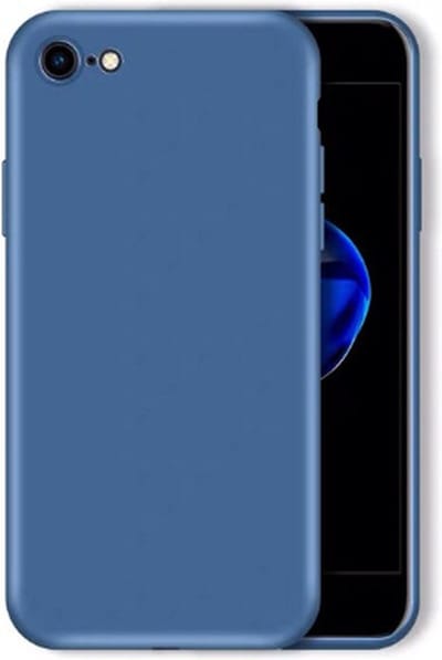 Shieldcase Siliconen hoesje met camera bescherming geschikt voor Apple iPhone SE 2020 / SE 2022 - optimale bescherming - siliconen hoesje - backcover - blauw