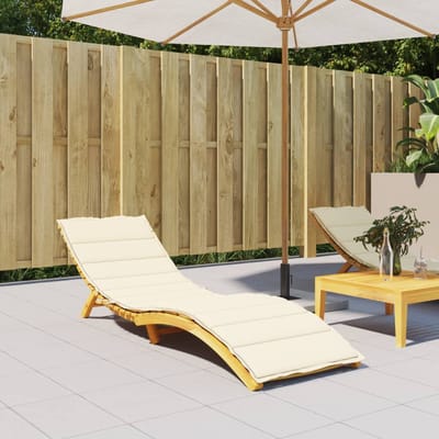 vidaXL - Ligbedkussen - 200x70x3 - cm - oxford - stof - crèmekleurig